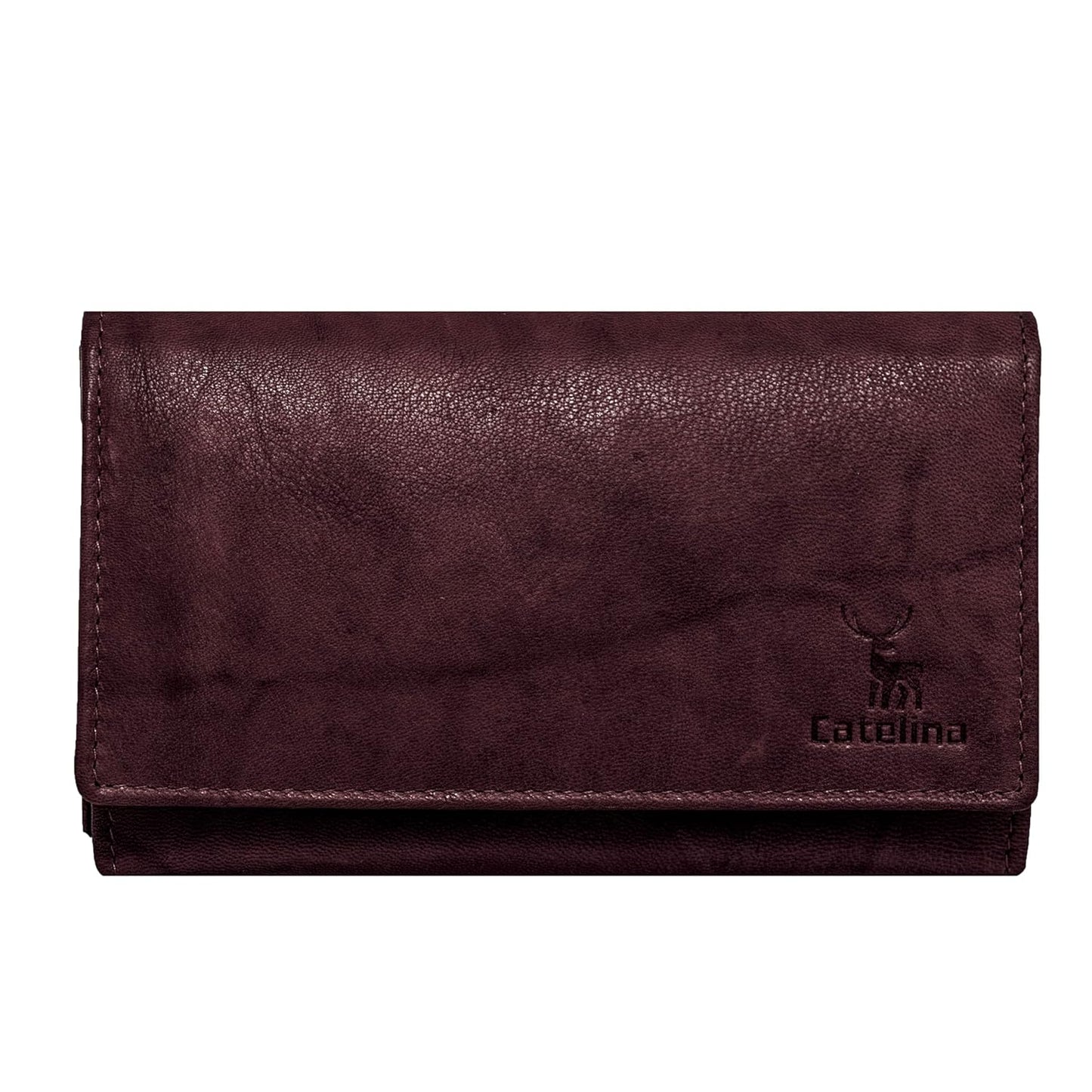 Catelina Stylish Hand Purse for Women | Goat Leather Wallet, Ladies Clutch, Branded Purse | Women's Handbag & Green Wallet | Elegant Purse for Women for Daily & Party Use