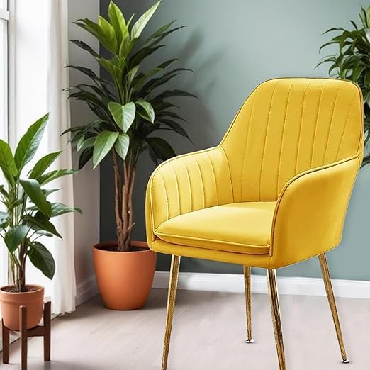 Yellow Velvet  Chair