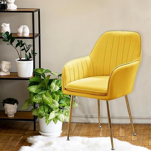 Yellow Velvet  Chair