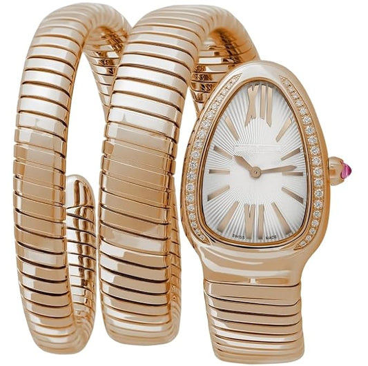 CATELINA Snake-Shaped Bangle Watch for Women –Gold