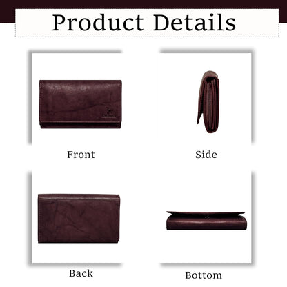 Catelina Stylish Hand Purse for Women | Goat Leather Wallet, Ladies Clutch, Branded Purse | Women's Handbag & Green Wallet | Elegant Purse for Women for Daily & Party Use