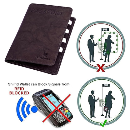 Stylish Brown Goat Leather Passport Holder Wallet for Men & Women | Travel Passport Cover Non-RFID Protected Design | Stylish Travel Accessories Pouch | International Essentials