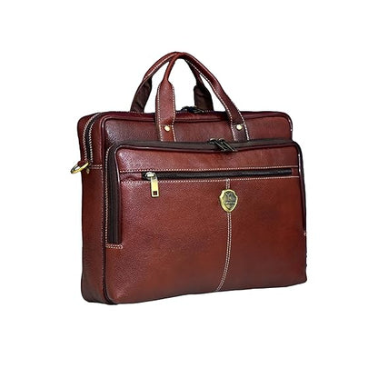 Catelina Premium Genuine Leather Laptop Briefcase – Stylish & Functional Business Messenger Bag for Professionals & Travelers Global Trading 100% Pure Genuine Leather Travel Briefcase Laptop bag