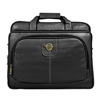 Catelina Centrum Tan Faux Leather Laptop & Office Bag for Men & Women – Stylish Business Briefcase with Multiple Compartments & Padded Laptop Sleeve – Professional Work & Travel Bag