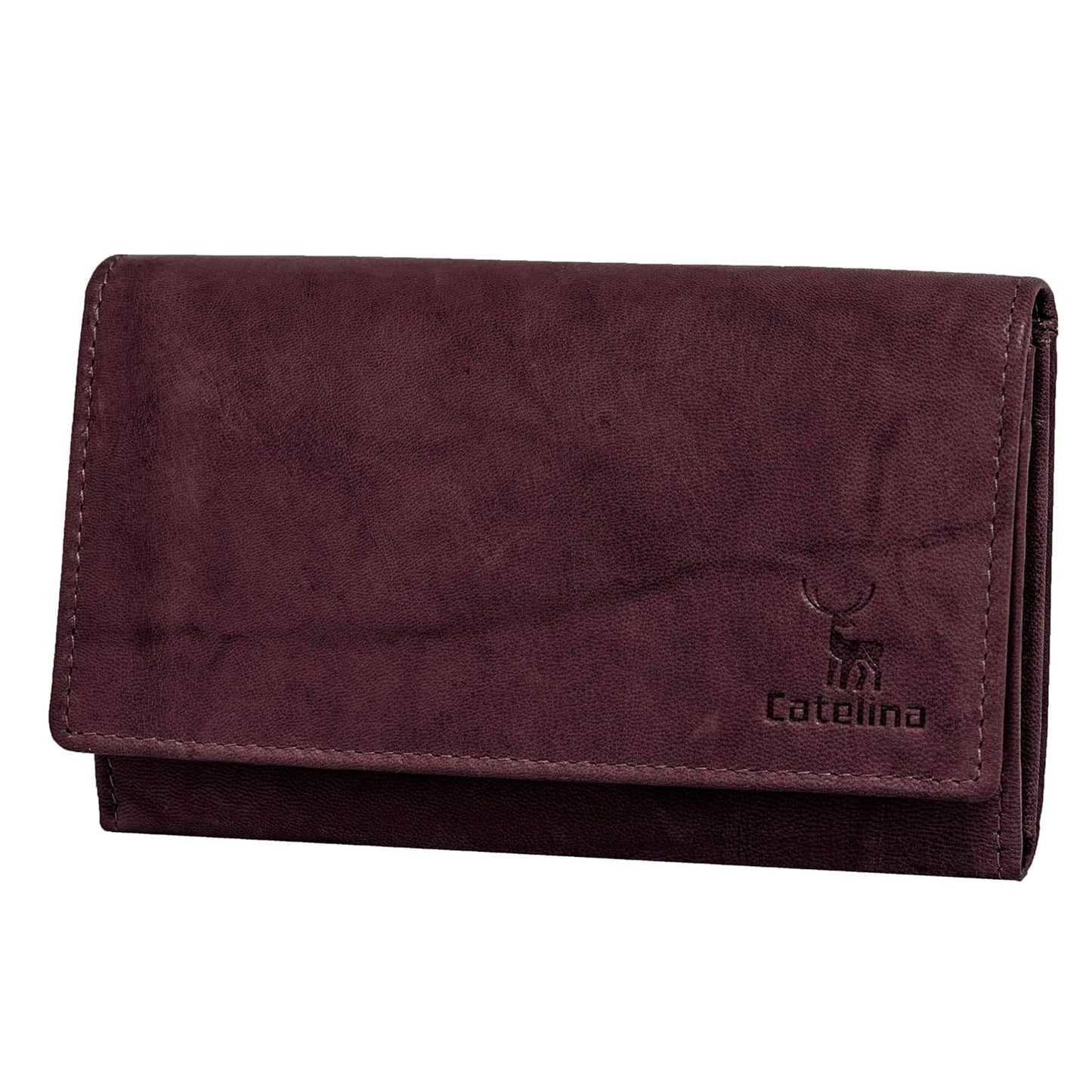 Catelina Stylish Hand Purse for Women | Goat Leather Wallet, Ladies Clutch, Branded Purse | Women's Handbag & Green Wallet | Elegant Purse for Women for Daily & Party Use