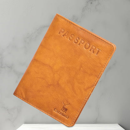 Stylish Brown Goat Leather Passport Holder Wallet for Men & Women | Travel Passport Cover Non-RFID Protected Design | Stylish Travel Accessories Pouch | International Essentials
