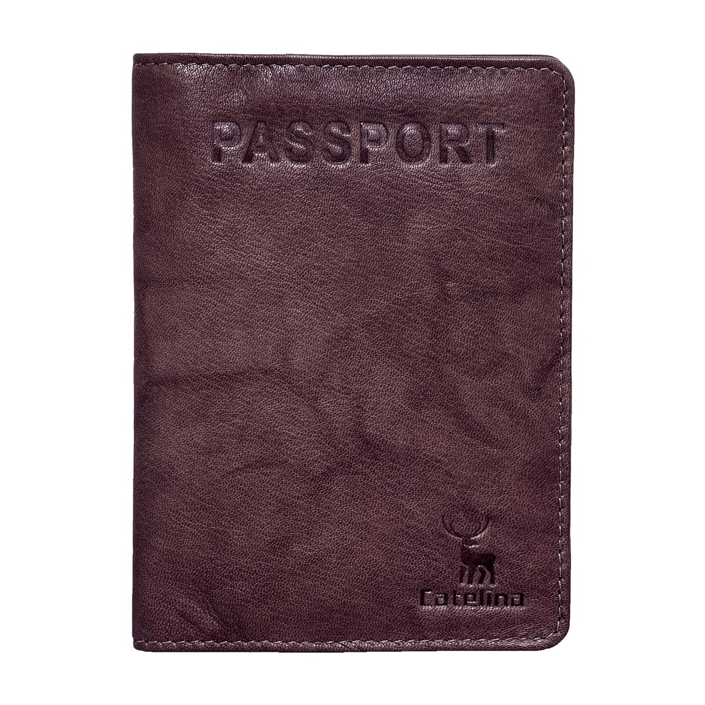 Stylish Brown Goat Leather Passport Holder Wallet for Men & Women | Travel Passport Cover Non-RFID Protected Design | Stylish Travel Accessories Pouch | International Essentials