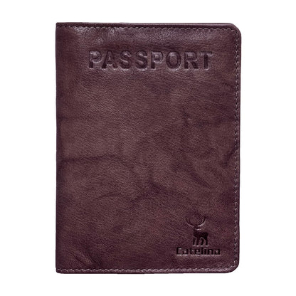 Stylish Brown Goat Leather Passport Holder Wallet for Men & Women | Travel Passport Cover Non-RFID Protected Design | Stylish Travel Accessories Pouch | International Essentials