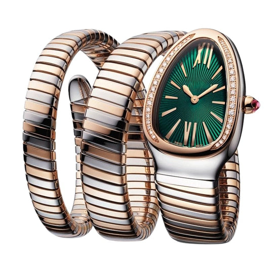 Catelina Snake-Shaped Bangle Watch for Women