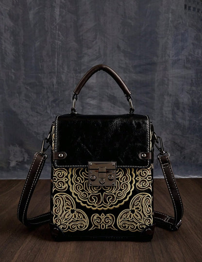 Handicrafted Ladies Sling hand bag Black&Cofee